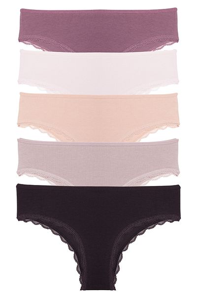 Nicoletta Women's Panties 5 Pack Brazillian Mink