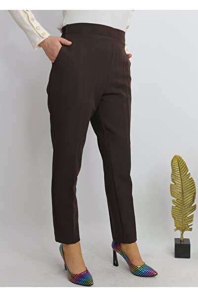 Doque 59023 CEP GÖRÜNÜMLÜ BELİ LASTİKLİ KLASİK DAR PAÇA PANTOLON QKS 59023 PA...