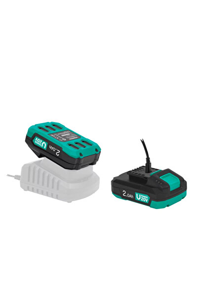 VONROC Vpower 20V Akü - 20V Li-Lon -2.0 Ah -Çift yönlü Usb-C Bağlantısıyla
