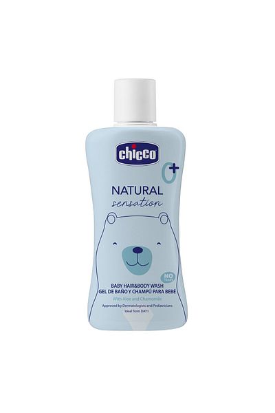 Chicco غسول شعر وجسم الأطفال ناتشورال سينسيشن بدون دموع 200 مل للأطفال من عمر 0 أشهر فما فوق