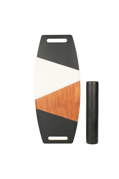 Wood Stone Art Colorful Balance Board Balance Roller Board Surf Training Board Skateboard Training Board