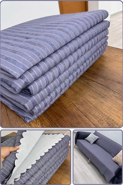 uzhanem Sofa Bed Cover with Sponge Velvet Seat Cover Sofa Cover Non-Slip Base