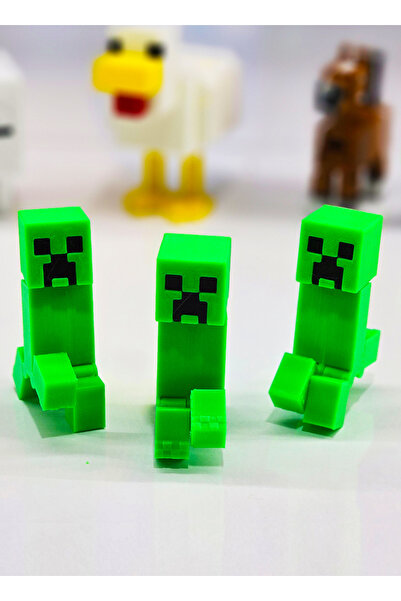 Suelo Butik Minecraft Blok Canavarı Creeper Eklemleri Hareketli Figür - Minec...