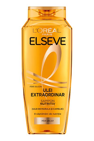 L'oreal Șampon Elseve cu ulei extraordinar de păr hrănitor, 400 ml