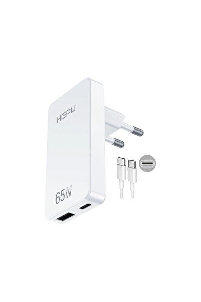 Hobimtek HP-C36 65 Watt Gan Şarj Adaptörü 2-Port Fast Charger Hızlı Şarj Adaptörü