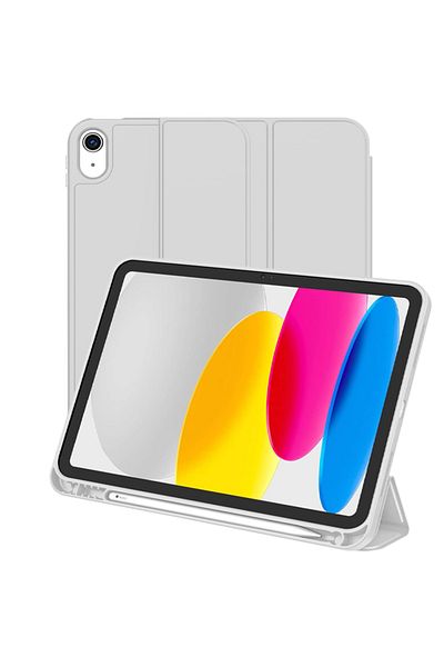 REDz Accessories Book Case With Pen Holder For Apple Ipad Air 10.9" And Ipad Air 11", Full Protection, Foldable, Gray