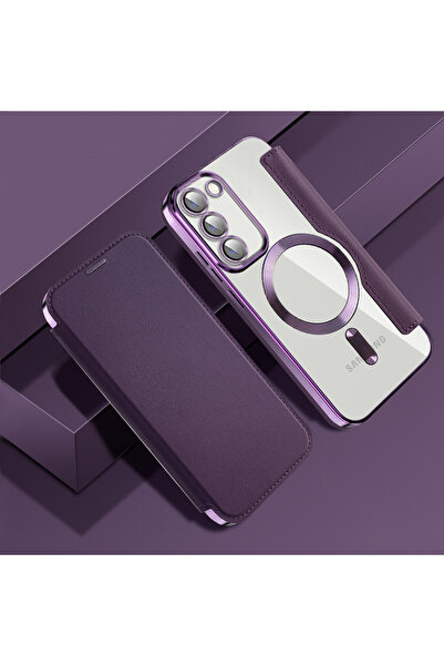 REDz Accessories Калъф MagSafe Card, Ултра защита, Кожен вид, За Samsung S23 ...