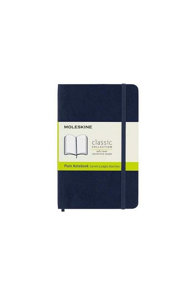 Moleskine Μαλακό κάλυμμα σημειωματάριου - Απλό Navy Blue, Μέγεθος τσέπης