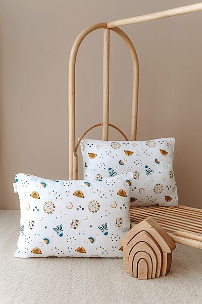 ESTİ Baby 2 Pieces Patterned Muslin Baby / Child Pillow Case 100% Cotton 45X35 cm