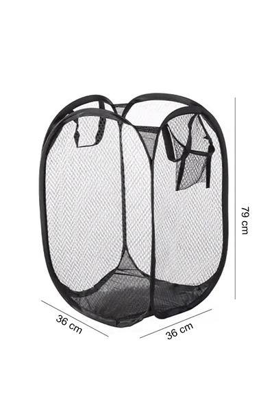 Yenimiyeni Multi-Purpose Folding Toy Net and Practical Laundry Basket