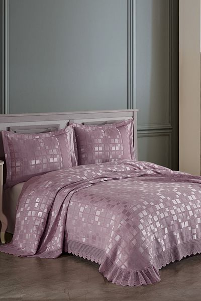 BİRHOME Nicole Double Bedspread (Powder)