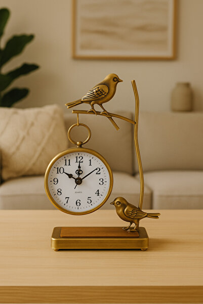 AZELON EV OFİS DEKORATİF ESKİTME MASA SAATİ