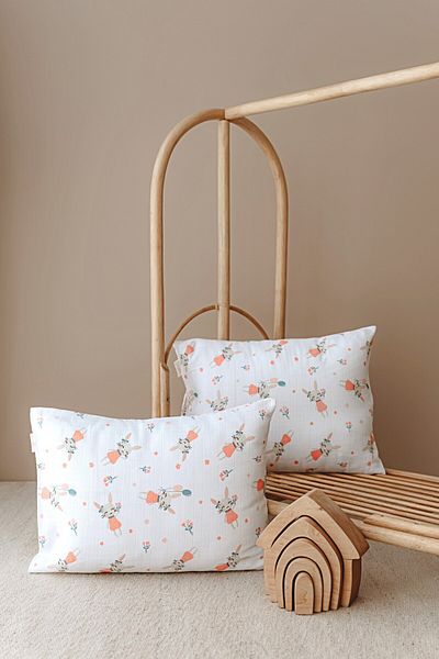 ESTİ Baby 2 Pieces Patterned Muslin Baby / Child Pillow Case 100% Cotton 45X35 cm