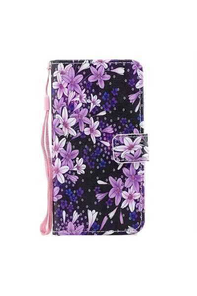 REDz Accessories Flip Cover Case, Lily Design, Compatible With Samsung M10, Multicolor, Money And Stand Support