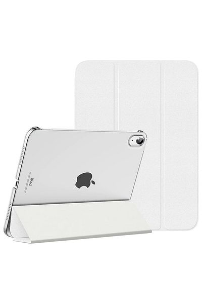 REDz Accessories Flip Protective Case for iPad 10 2022/2024, iPad 11 2025, Book Model, Foldable for Stand, White