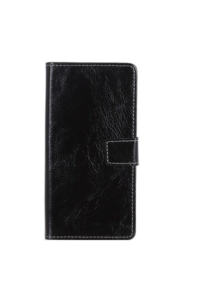 REDz Accessories Flip Cover Case, For Samsung M30, Black, Retro Crazy Horse Texture, Wallet Function