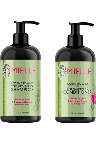 mielle organics - Rosemary Mint - Biotin Infused - Shampoo & Conditioner Styling Bundle Set 2 PCS