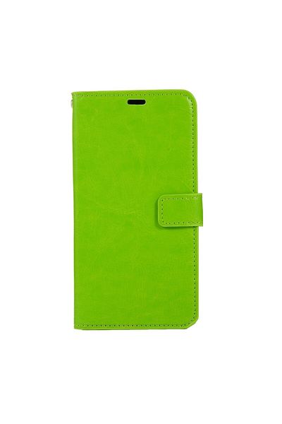 REDz Accessories Husă tip carte cu clapă, compatibilă cu Samsung M30, verde, textură Crazy Horse, funcție portofel și suport