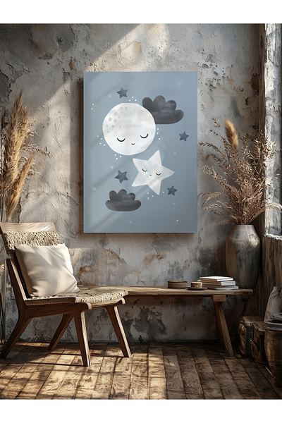 visdora Star and Full Moon Children's Room Home Office Kitchen Living Room Wa...