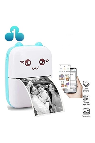 NETUM Mavi Mini Yazıcı Mini Taşınabilir Termal Yazıcı Kablosuz Bağlantı Ap Kontrol