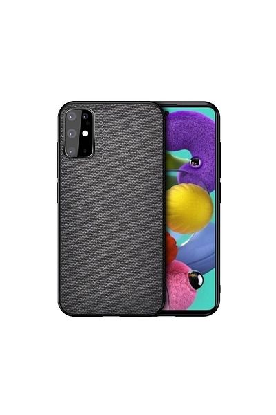 REDz Accessories Carcasă compatibilă cu Samsung S20 Plus / S20 Plus 5G, neagră, model din material textil