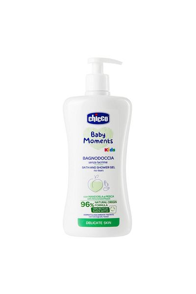 Chicco جل استحمام بيبي مومنتس بدون دموع للبشرة الحساسة للأطفال من عمر 0 أشهر فما فوق، 500 مل