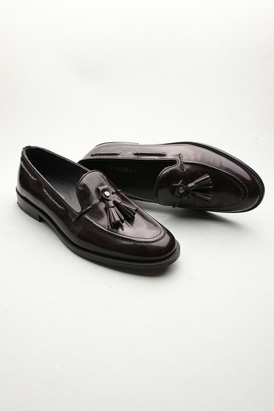 Gondol Loafer clasic pentru bărbați din piele naturală Claret Red 41 ttx. 601182