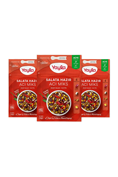 Yayla Salata Hazır Acı Miks 120 gr x3