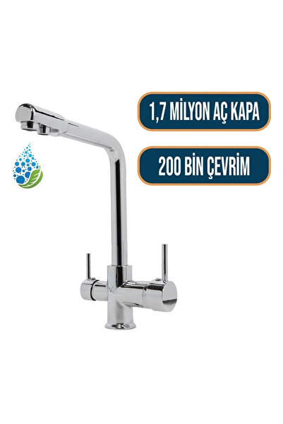Arıtma Bataryası 3 Yollu Arıtma Musluğu Su Arıtma Bataryası Sıcak-soğuk Mix Krom