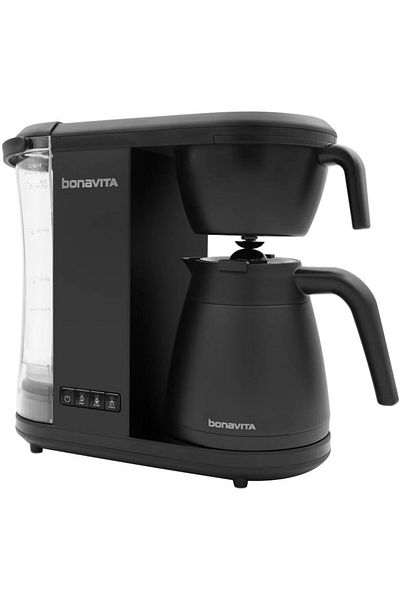 bonavitaa Bonavita Thermal Coffee Carafe 8-Cup Enthusiast, Matte Black, Stainless Steel and Plastic