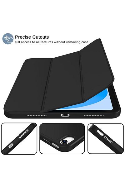 REDz Accessories Book Case With Pen Holder For Apple Ipad Mini 6/7, Full Protection, Foldable, Black