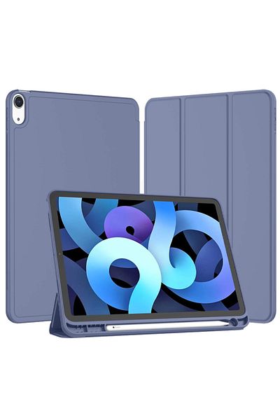 REDz Accessories Husă tip carte cu suport pentru pix pentru Apple iPad Mini 6/7, protecție completă, pliabilă, albastră