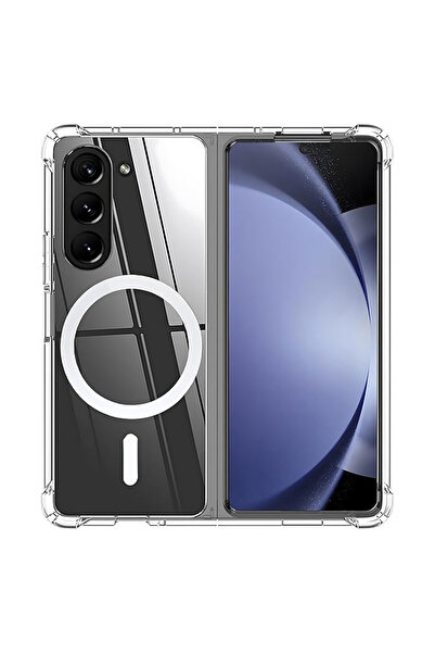 REDz Accessories Husă Magsafe, rezistentă la șocuri pentru Samsung Galaxy Z Fold 6, transparentă, încărcare wireless