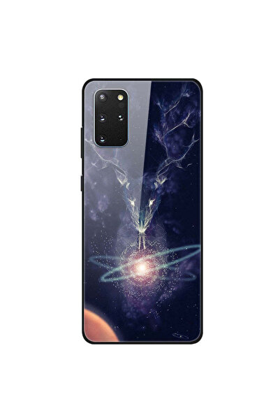 REDz Accessories Carcasă compatibilă cu Samsung S20 Plus model Glass Atom Constellation, TPU hibridă multicoloră