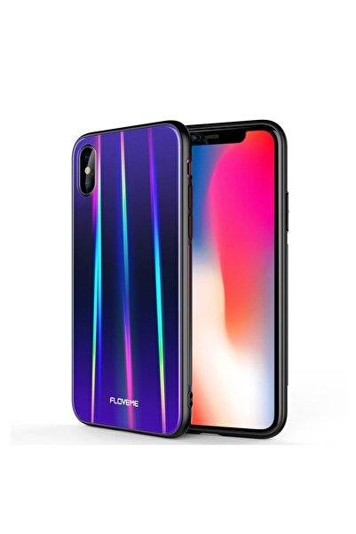 REDz Accessories Carcasă compatibilă cu iPhone XS / X, negru violet, TPU și s...