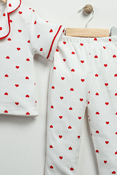 Sparrow Laurel Heart Printed Summer Baby Girl Pajama Set