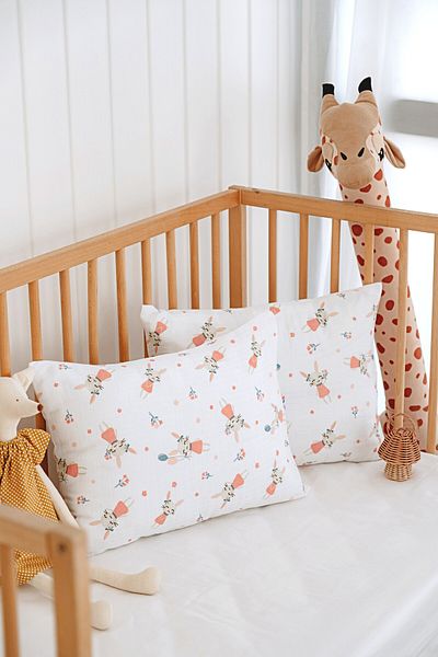 ESTİ Baby 2 Pieces Patterned Muslin Baby / Child Pillow Case 100% Cotton 45X35 cm