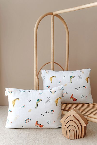 ESTİ Baby 2 Pieces Patterned Muslin Baby / Child Pillow Case 100% Cotton 45X35 cm