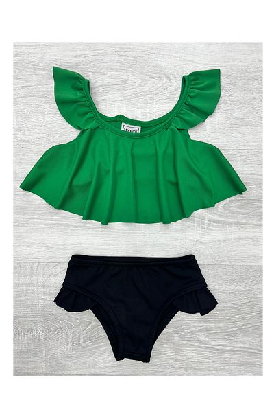 My Kids Wear Ruffle Detailed 2-Piece Swimsuit Set