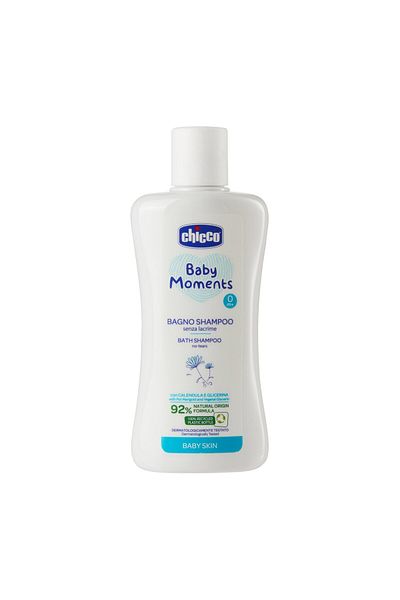 Chicco شامبو استحمام شيكو بيبي مومنتس بدون دموع لبشرة الطفل من عمر 0 أشهر فما فوق، 200 مل