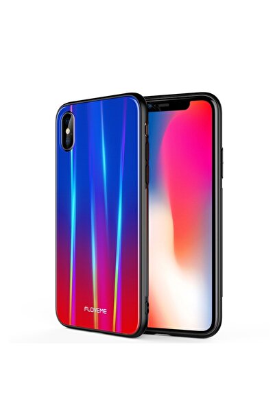 REDz Accessories Θήκη συμβατή με iPhone XR, μπλε και κόκκινη, tpu και σκληρυμ...