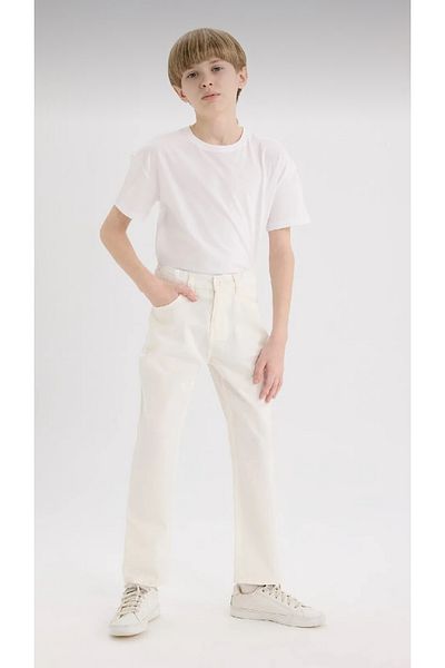 ASL GOLF CLUB White Color Adjustable Waist Boy's Trousers