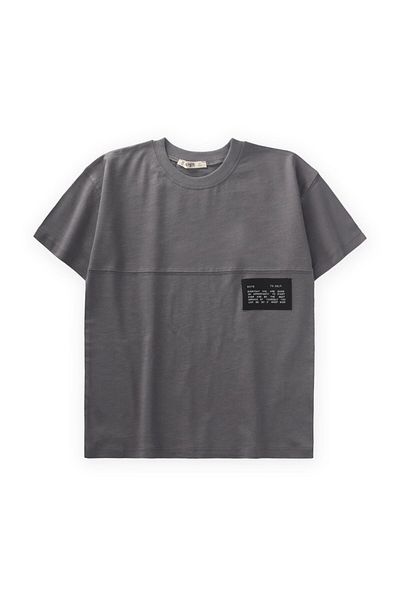Cigit Αυτοκόλλητο Λεπτομερές T-Shirt 8-12 Years Grey