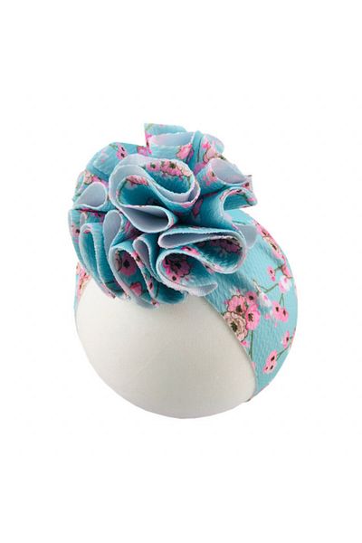 Superbaby Bentita lata bleu cu floricele roz