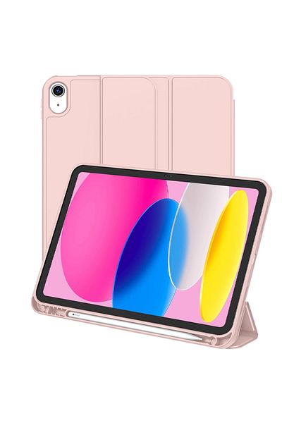 REDz Accessories Husă tip carte cu suport pentru pix pentru Apple iPad Mini 6/7, protecție completă, pliabilă, roz