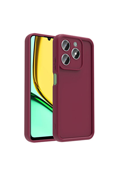 HTstore Realme C61 Case with Camera Protection Zore Pineapple Cover-Plum