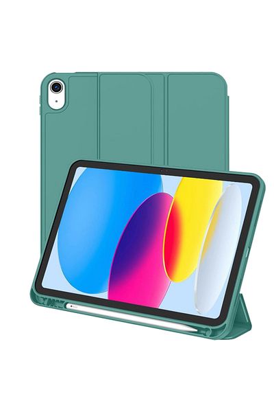 REDz Accessories Book Case with Pen Holder for Apple iPad Mini 6/7, Full Protection, Foldable, Green