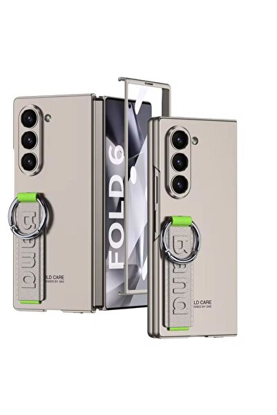 REDz Accessories Husă cu mâner și breloc, protecție ecran, compatibilă cu Samsung Galaxy Z Fold 6, titan