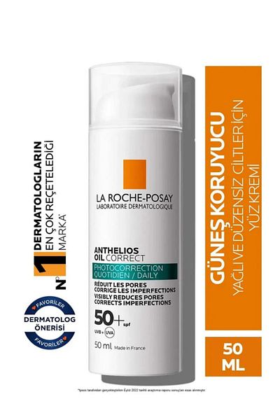 La Roche Posay Anthelios Oil Correct SPF50 | Matte Sunscreen for Oily & Acne-Prone Skin