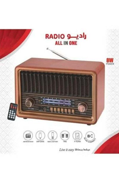 DLC All In One 8W Radio With Remote AM/FM/SW Radio /USB Player /TWS /TF Player/BT Connect